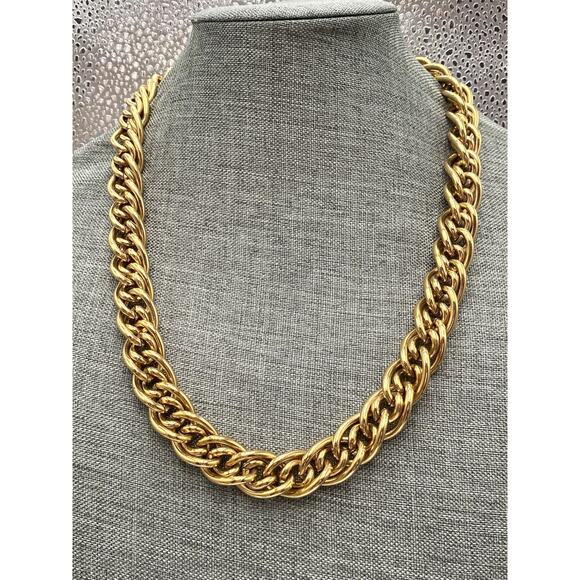 Napier Vintage Chain Thick Heavy Gold Tone Chain Estate 24” - Picture 1 of 8
